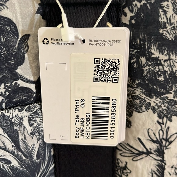 🍋💙 NWT Lululemon Boxy Tote Bag 10L Print Sketch Toile Turtledove Navy/Obsidian - Picture 14 of 16